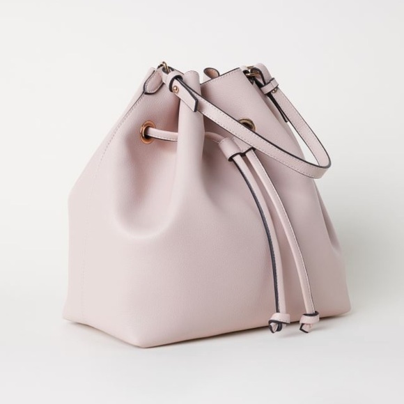 Pink Drawstring Crossbody Shoulder Bag Purse - Picture 2 of 6